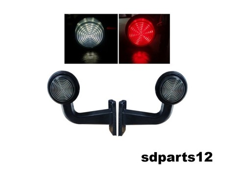 24v rot weiß rauchglas - 2x,